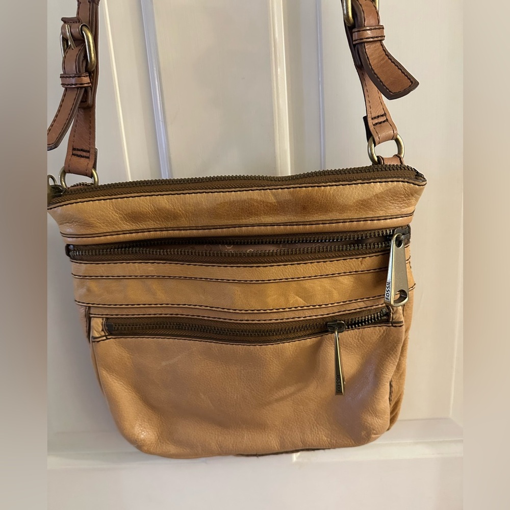 Fossil Tan Crossbody Bag